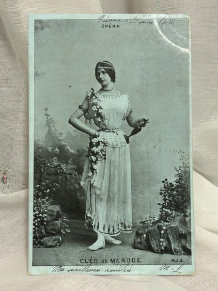画像1: Postcard 　アンティークポストカード　フランス女優　クレオ・ド・メロード　Cleo de Merode (1)