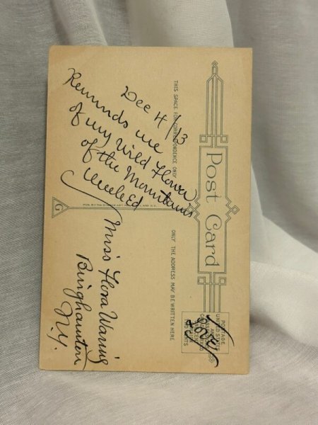 画像2: Postcard  　アンティークポストカード　手紙を読む女性　 (2)