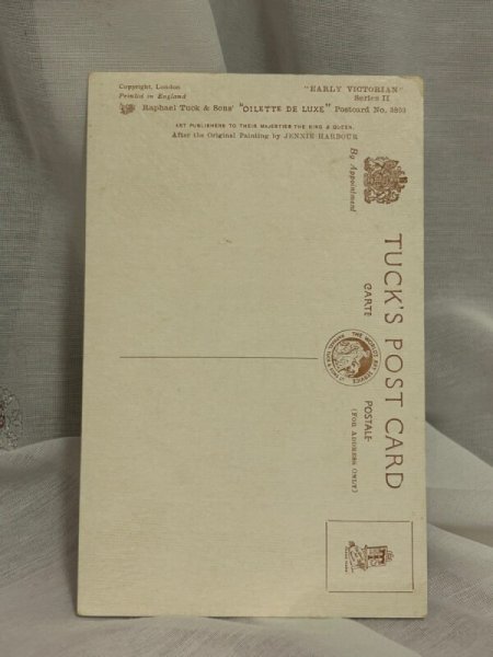画像2: Postcard　アンティークポストカード　My Ladye 傘を持つ女性　 ジェニーハーバー　by Jennie Harbour （未使用） (2)