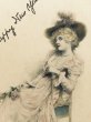 画像3: Postcard　アンティークポストカード　薔薇のお花と帽子の女性　M.M.VIENNE　1906年 (3)