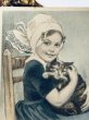 画像3: Postcard　アンティークポストカード　猫と女の子　M.M.VIENNE　イギリス1907年 (3)