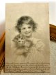 画像2: Postcard　アンティークポストカード　猫と女の子　M.M.VIENNE　フランス1902年 (2)