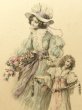 画像3: Postcard　アンティークポストカード　女性と女の子　母娘　M.M.VIENNE　フランス1905年 (3)