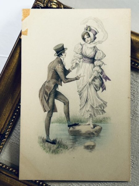 画像2: ▼SALE 500▼　Postcard　アンティークポストカード　ウィーン趣味　M.M.VIENNE (2)