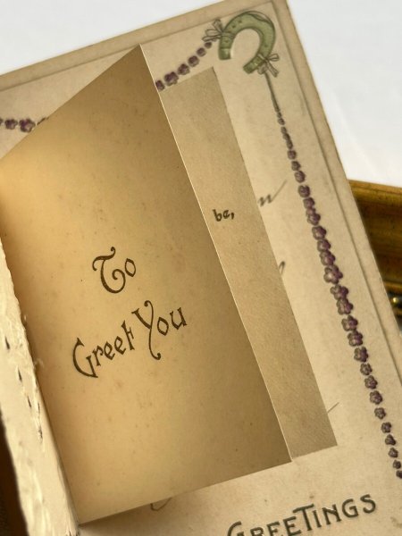 画像4: Postcard   アンティークポストカード スミレのお花と家 ブックレット 仕掛け (4)