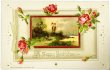 画像1: Postcard  アンティークポストカード　薔薇のお花と水辺の風景　ブックレット　仕掛け　 (1)