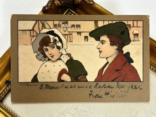 画像2: ▼SALE 500▼ Postcard アンティークポストカード 男女 M.M.VIENNE (2)