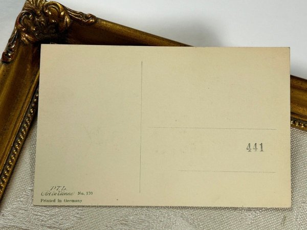 画像4: Postcard アンティークポストカード ウィーン趣味風 新年祝い 馬車(未使用) (4)