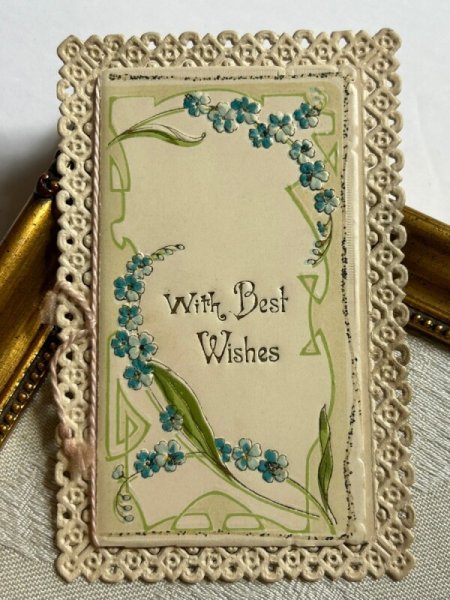 画像2: Postcard  　アンティークポストカード　忘れな草のお花　ブックレット　仕掛け (2)