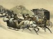 画像3: Postcard　アンティークポストカード　ウィーン趣味風　新年祝い　馬車と馬ゾリ（未使用） (3)