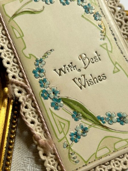 画像3: Postcard  　アンティークポストカード　忘れな草のお花　ブックレット　仕掛け (3)