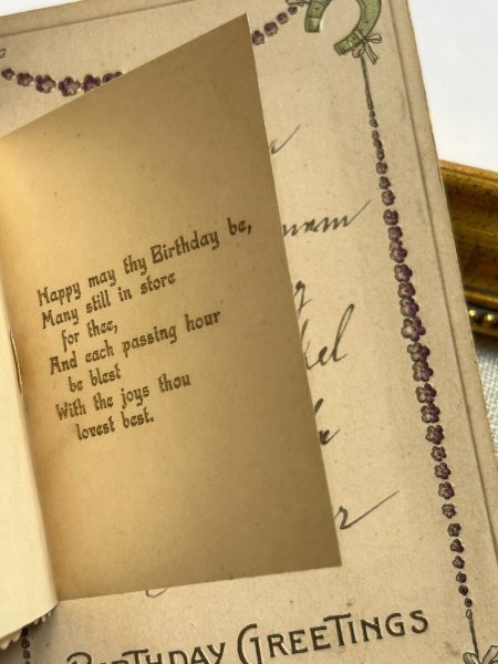 画像5: Postcard   アンティークポストカード スミレのお花と家 ブックレット 仕掛け (5)