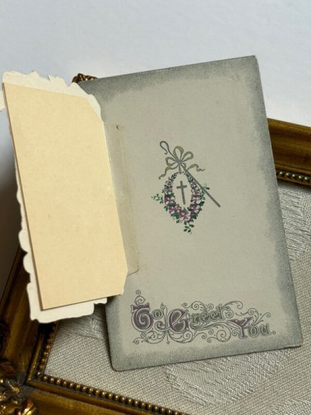 画像5: Postcard   アンティークポストカード イースター スミレのお花 ブックレット 仕掛け (5)