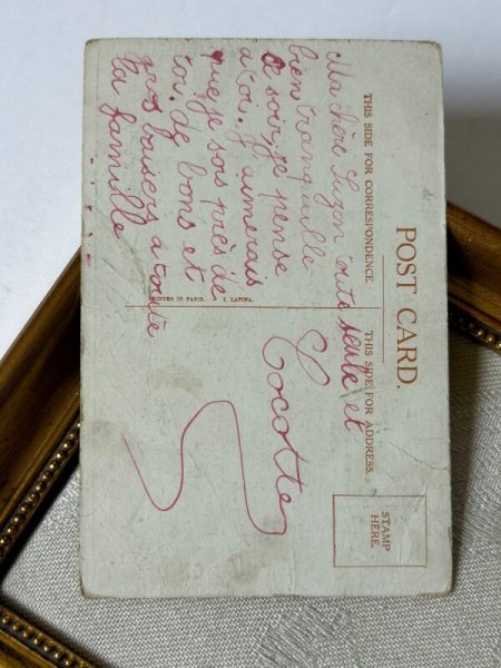 画像3: ▼SALE 500▼ Postcard アンティークポストカード ブルドッグ犬と子ども フランス (3)