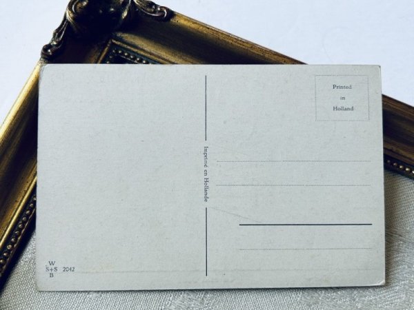 画像3: Postcard   アンティークポストカード  クッキーを作る女の子と男の子 テディベア オランダ (未使用) (3)