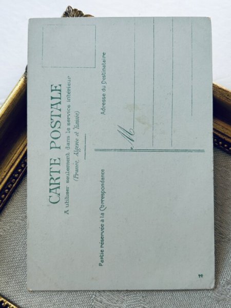 画像3: Postcard   アンティークポストカード  女の子とハウンド犬 猟犬 (未使用) (3)