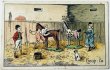 画像1: Postcard  　アンティークポストカード 　木馬のお世話をする子どもたち　イギリス1906年 (1)