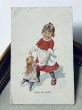画像2: Postcard  　アンティークポストカード 　お人形さんとダンスをする女の子　イギリス1915年 (2)