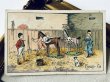 画像2: Postcard  　アンティークポストカード 　木馬のお世話をする子どもたち　イギリス1906年 (2)