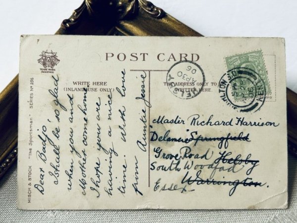 画像5: Postcard   アンティークポストカード  木馬のお世話をする子どもたち イギリス1906年 (5)