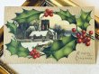 画像2: Postcard　アンティークポストカード　クリスマス　雪景色　ホーリー　教会 (2)