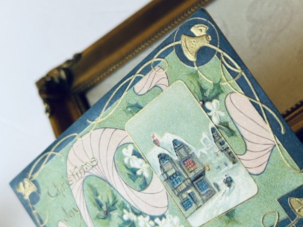 画像3: Postcard　アンティークポストカード　クリスマス　雪景色　ホーリー ベル (3)