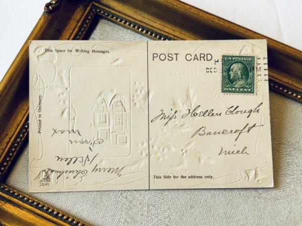 画像4: Postcard　アンティークポストカード　クリスマス　雪景色　ホーリー ベル (4)