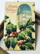 画像2: Postcard　アンティークポストカード　クリスマス　ホーリー　雪景色　1909年 (2)