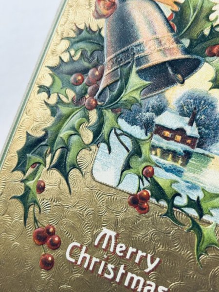画像3: Postcard アンティークポストカード クリスマス ホーリー ベル (3)