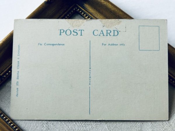 画像3: Postcard アンティークポストカード クリスマス プレゼントと子ども テディベア (未使用) (3)