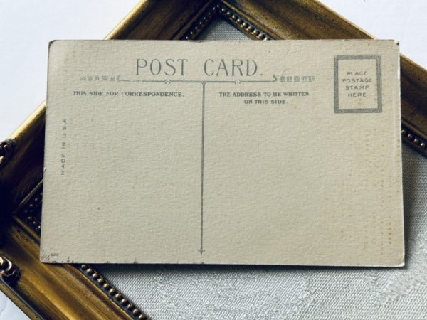 画像4: Postcard アンティークポストカード クリスマス お人形さんで遊ぶ女の子 (未使用) (4)