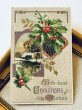 画像2: Postcard　アンティークポストカード　クリスマス　ホーリー　雪景色　アメリカ1912年 (2)