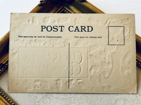 画像4: ▼SALE▼ Postcard アンティークポストカード クリスマス ホーリー 雪景色 キャンドル 蝋燭 (未使用) (4)