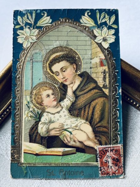 画像2: Postcard アンティークポストカード クリスマス St Antoine フランス 1911年 (2)