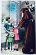 画像1: Postcard　アンティークポストカード　クリスマス　サンタさんと子どもたち　ウサギ (1)