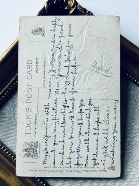 画像4: Postcard アンティークポストカード クリスマス 天使とキャンドル (4)