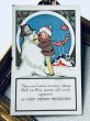 画像2: Postcard　アンティークポストカード　クリスマス　雪だるまを作る女の子　アメリカ1925年 (2)