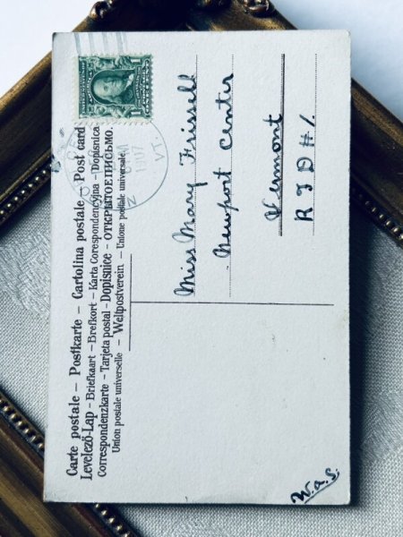 画像3: Postcard アンティークポストカード クリスマス 子どもたちと天使 アメリカ1907年 (3)