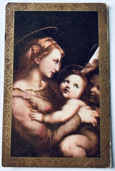 画像1: Postcard　アンティークポストカード　クリスマス　聖母子　アメリカ1920年 (1)