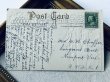 画像4: Postcard　アンティークポストカード　新年祝い　砂時計と天使　アメリカ1912年 (4)