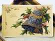 画像2: Postcard　アンティークポストカード　クリスマス　スミレのお花のベル　ホーリー (2)