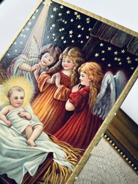 画像3: Postcard アンティークポストカード クリスマス 天使の祝福 アメリカ1909年 (3)