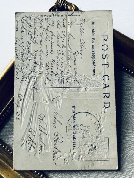 画像3: Postcard アンティークポストカード クリスマス 天使の訪問 1908年 (3)