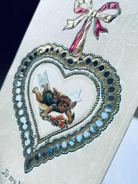 画像3: Postcard アンティークポストカード バレンタイン 小さな天使 (3)