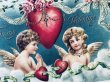 画像3: Postcard　アンティークポストカード　バレンタイン　天使　キューピッド　薔薇のお花 (3)