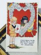 画像2: ▼SALE▼　Postcard　アンティークポストカード　バレンタイン　女の子にラブレターを渡したい男の子 (2)