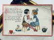 画像2: Postcard　アンティークポストカード　バレンタイン　ジャック・ホーナー　マザーグース　童謡　Jack Horner Tuck’s "Little Nursery Lovers" Series　（未使用） (2)