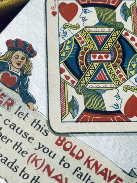 画像3: Postcard アンティークポストカード バレンタイン トランプ ハートのJ アメリカ1910年  (3)