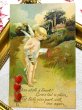 画像2: Postcard　アンティークポストカード　バレンタイン　キューピッド天使　ノート (2)