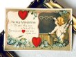 画像2: Postcard  アンティークポストカード　バレンタイン　天使とハートの方程式　Ellen Clapsaddle　アメリカ1909年 (2)